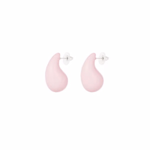 Roze druppel oorbellen