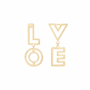 Grote statement oorbellen love