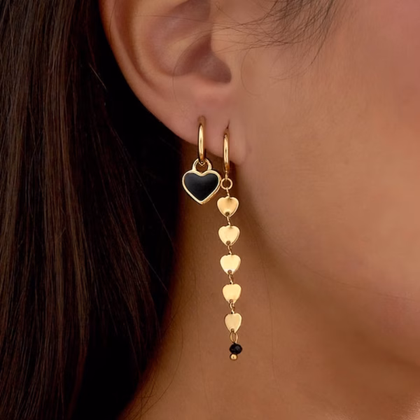 Long earrings hearts