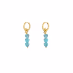 Blauwe statement oorbellen