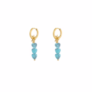 Blauwe statement oorbellen
