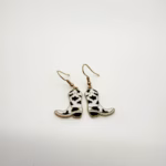 Oorhangers cowboylaarzen koeienprint