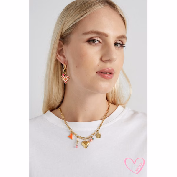 OOrbellen hartjes roze bedels