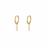 Oorringen hangers diamant