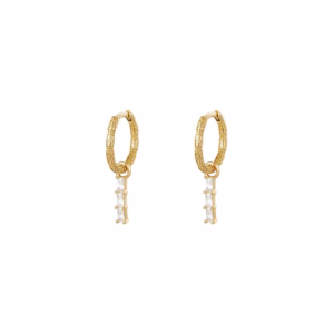Oorringen hangers diamant