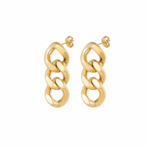 Twisted gold earrings