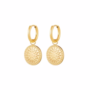 Coin earrings gold
