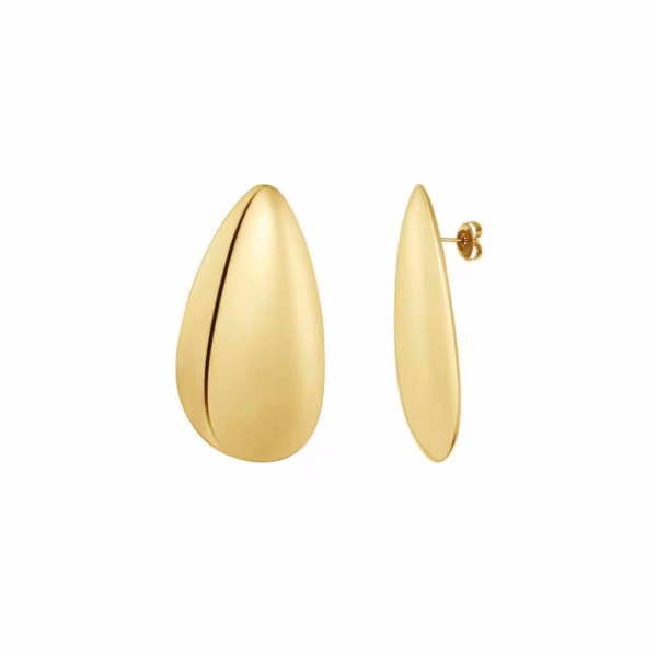 Drop ear studs gold