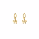 Gouden bloem oorhangers