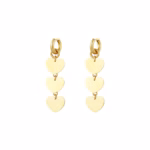 Boucles d'oreilles or cœurs