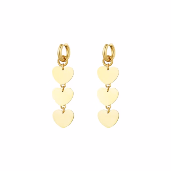 Boucles d'oreilles or cœurs