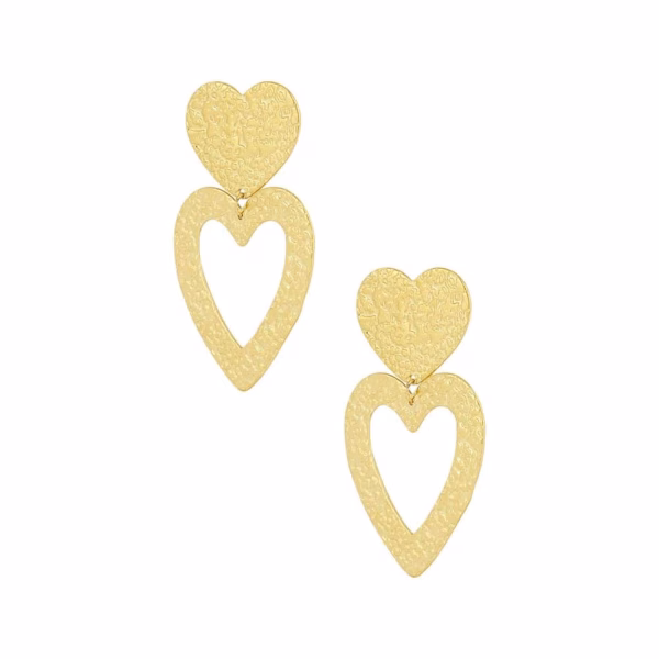 Grote oorringen goud hartje
