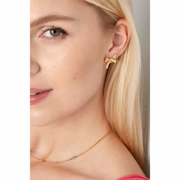 oorbellen goud met strik