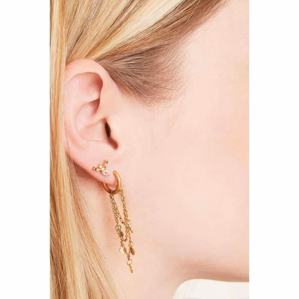 Oorbellen hangers ketting hartjes