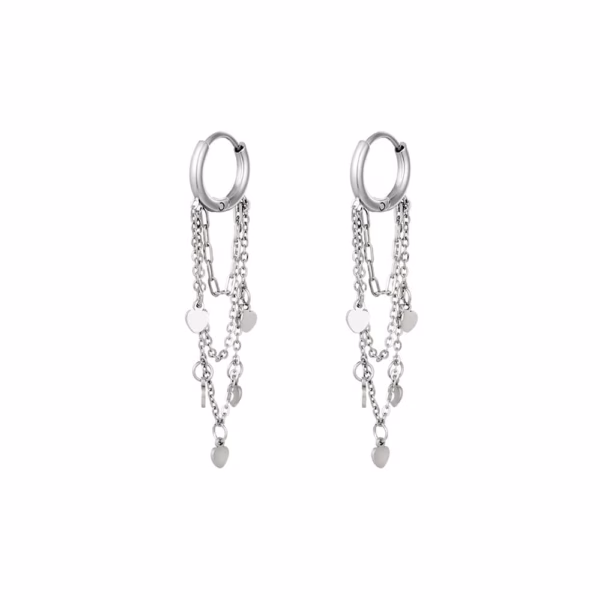 Oorbellen hangers ketting hartjes