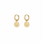 Boucles d'oreilles petites pièces or avec lune