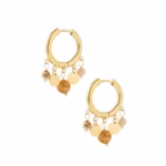 Gouden oorringen met coins