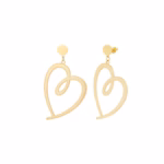 Oorhangers goud open hart
