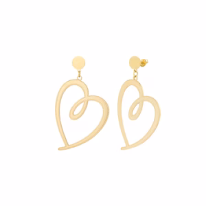 Oorhangers goud open hart