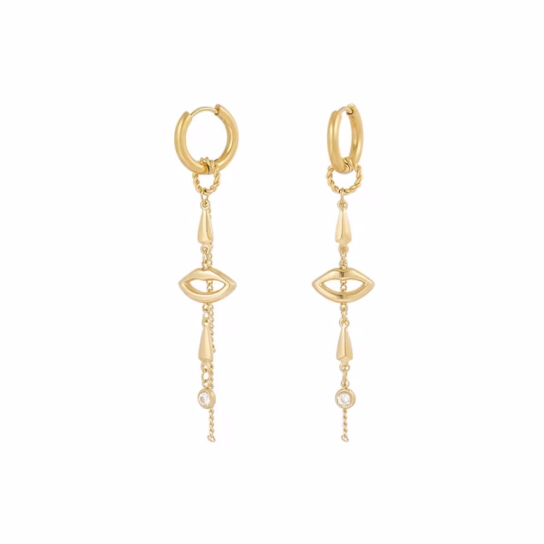 Boucles d'oreilles lèvres d'or