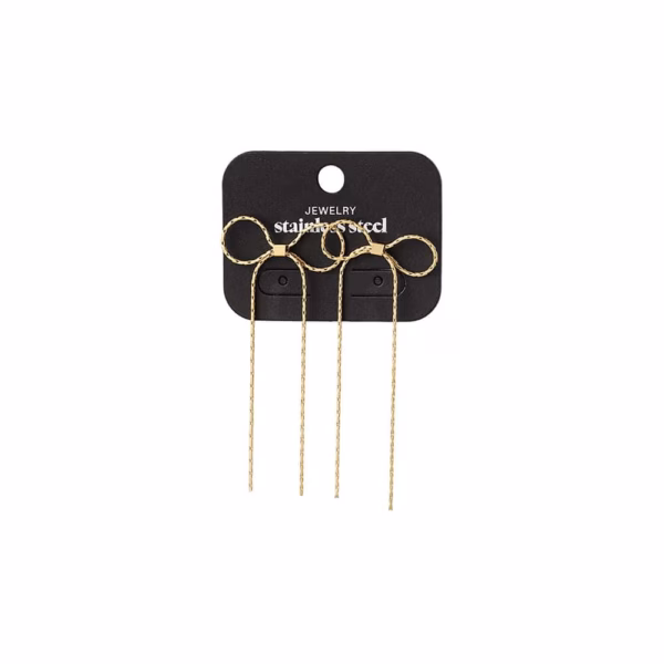 Boucles d'oreilles or avec noeud