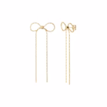 Boucles d'oreilles or avec noeud