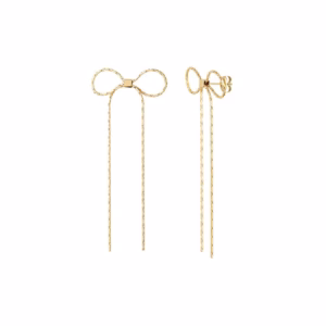 Oorhangers goud met strik