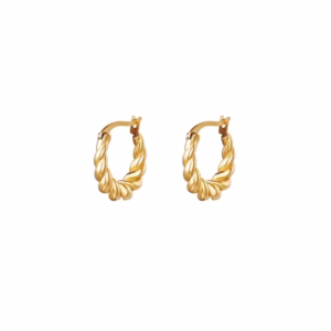 Twisted gold earrings