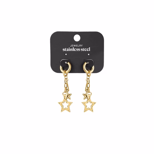 Statement oorbellen sterren goud