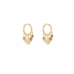 Statement earrings beige beads