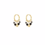 Statement earrings beads black