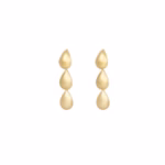 Gold-tone triple drop earrings