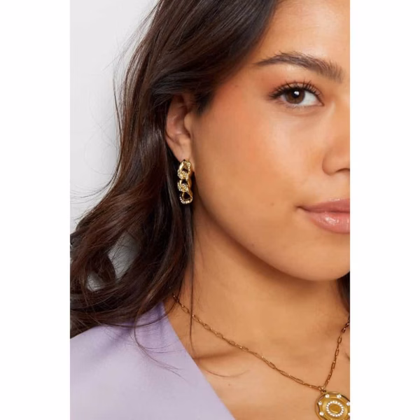 Boucles d'oreilles en argent avec zircon