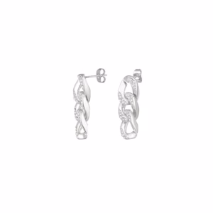 Earstuds zilver met zirkonia