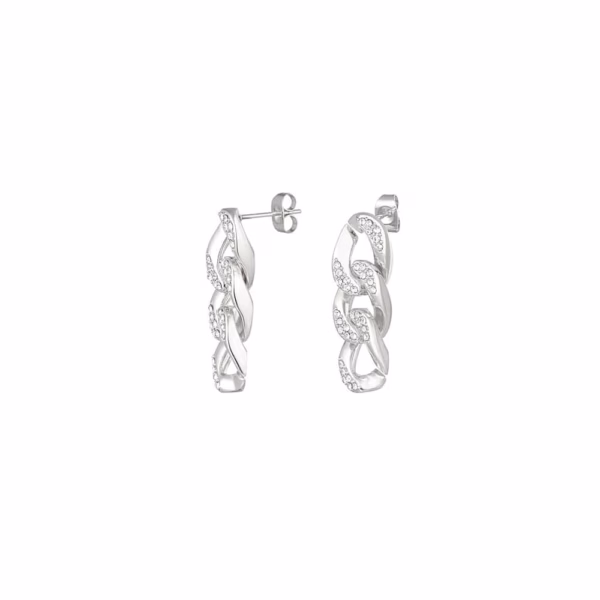 Boucles d'oreilles en argent avec zircon