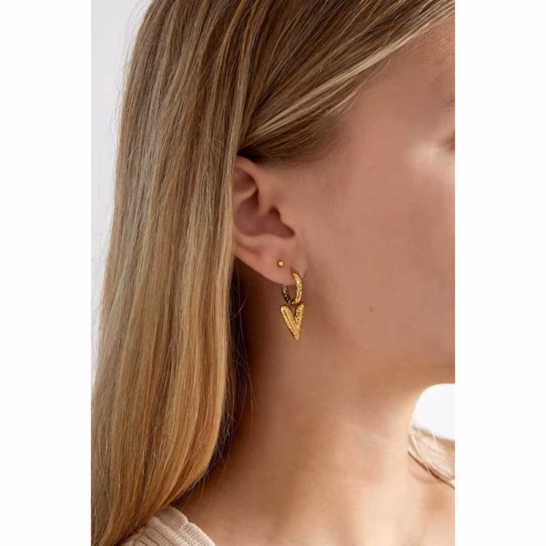 Earrings crafted with heart