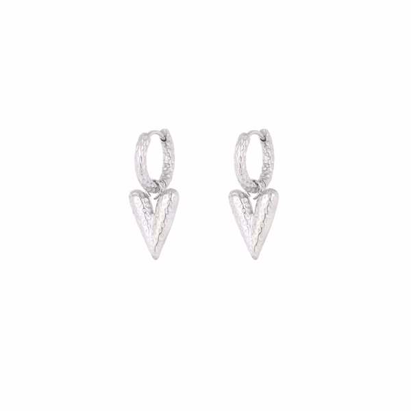 Earrings crafted with heart