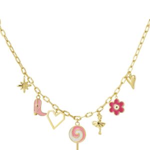 Zomerse ketting met verschillende bedels