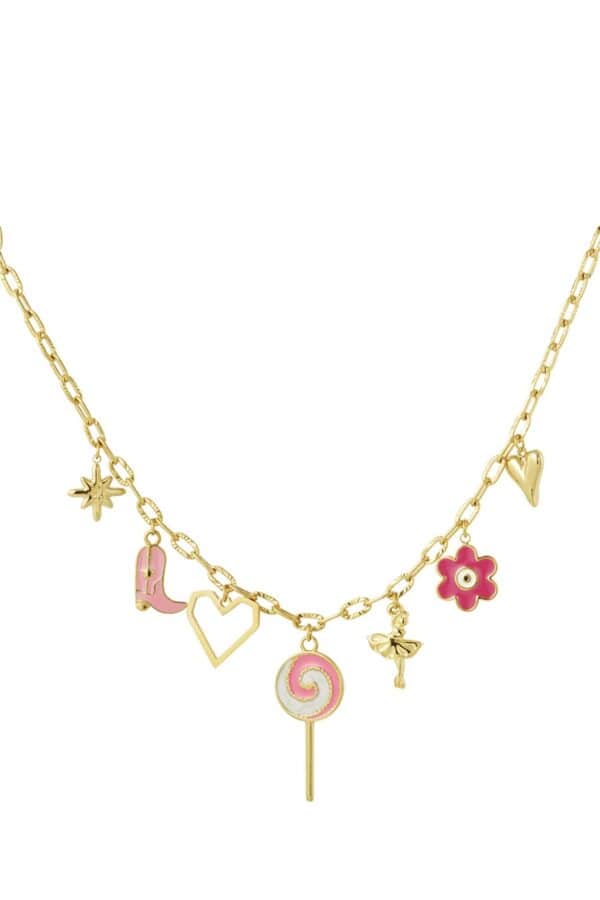 Zomerse ketting met verschillende bedels