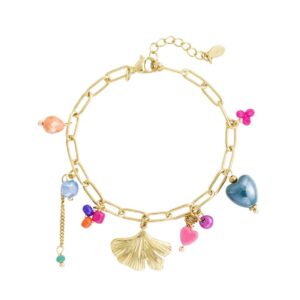 Schakelarmband met bedels en kralen