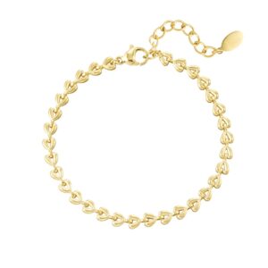 Armbandje minimalistisch geschakelde hartjes