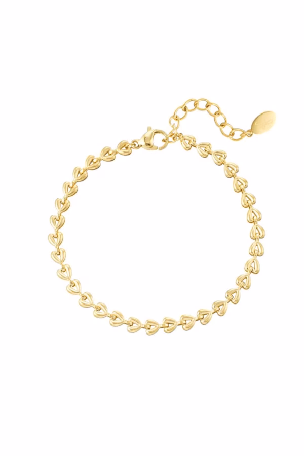 Armbandje minimalistisch geschakelde hartjes