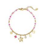 armband zomers roze goud bedels
