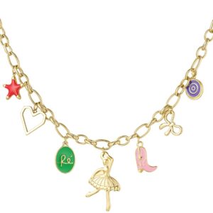 Schakelketting met leuke gekleurde bedels