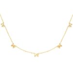 gold plated vlinders ketting