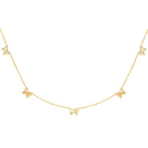 Ketting met vlindertjes gold plated