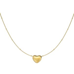 Minimalistische ketting gold plated met hart