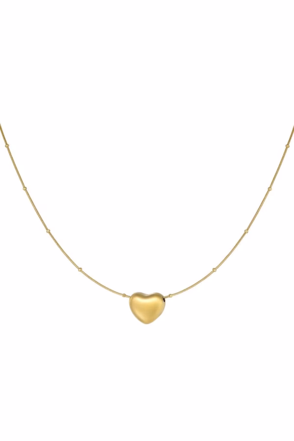Minimalistische ketting gold plated met hart