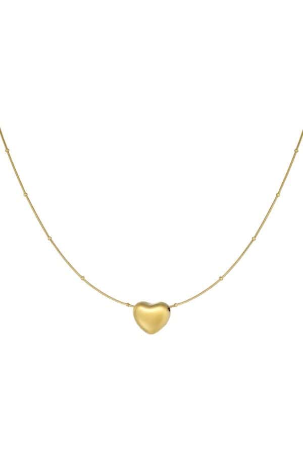 Minimalistische ketting gold plated met hart