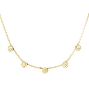 Gold plated ketting met coins